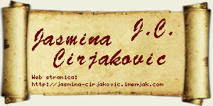 Jasmina Ćirjaković vizit kartica